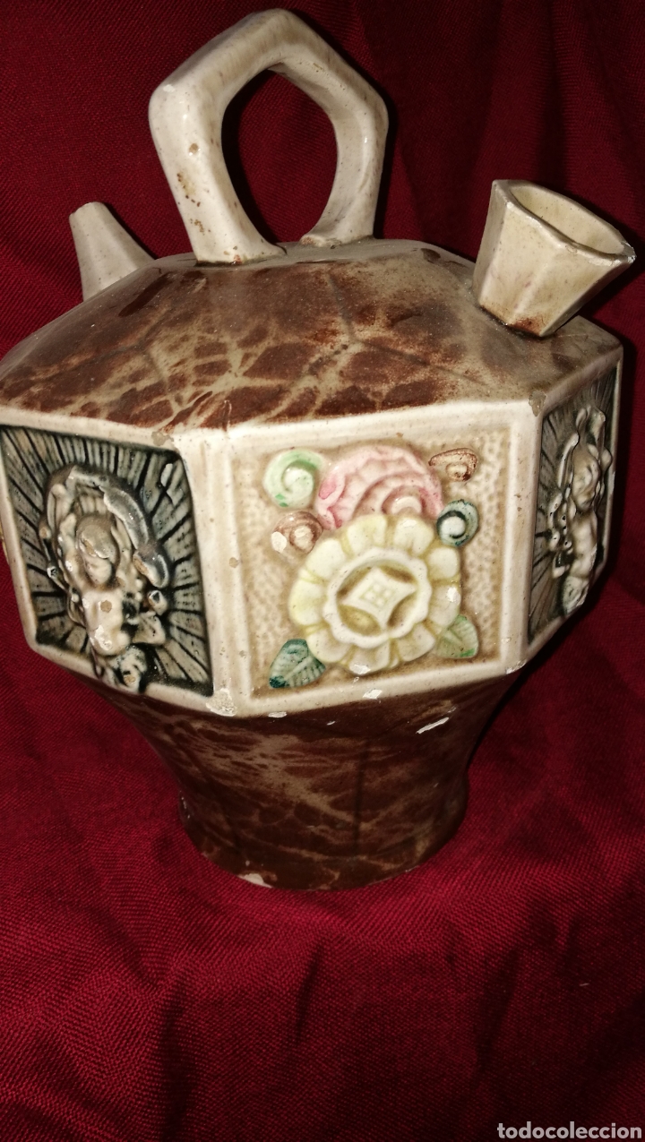Antig&uuml;edades: BONITO BUCARO CERAMICA ESMALTADA - Foto 5