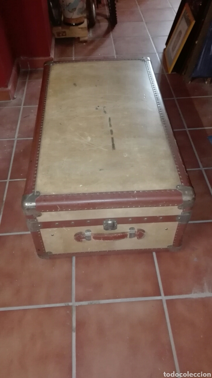 Antig&uuml;edades: Ba&uacute;l antiguo de viaje REF-6658 - Foto 2