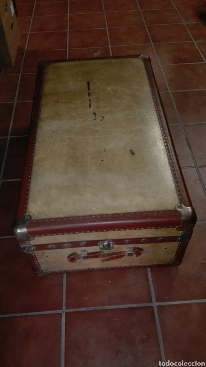 Antig&uuml;edades: Ba&uacute;l antiguo de viaje REF-6658 - Foto 3