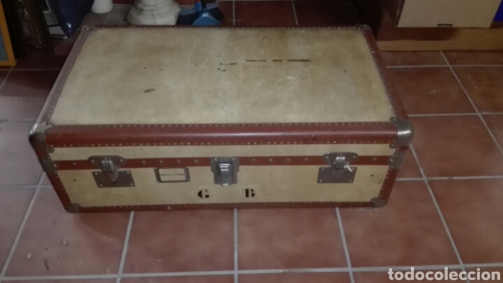 Antig&uuml;edades: Ba&uacute;l antiguo de viaje REF-6658 - Foto 1