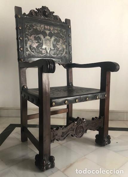 Antig&uuml;edades: Sill&oacute;n estilo Renacimiento - Foto 1