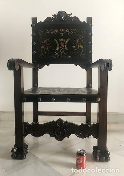 Antig&uuml;edades: Sill&oacute;n estilo Renacimiento - Foto 2