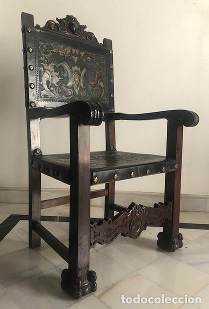 Antig&uuml;edades: Sill&oacute;n estilo Renacimiento - Foto 3