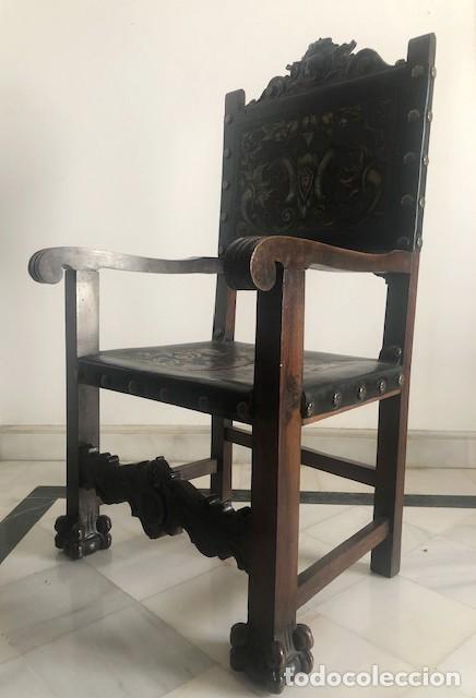 Antig&uuml;edades: Sill&oacute;n estilo Renacimiento - Foto 4