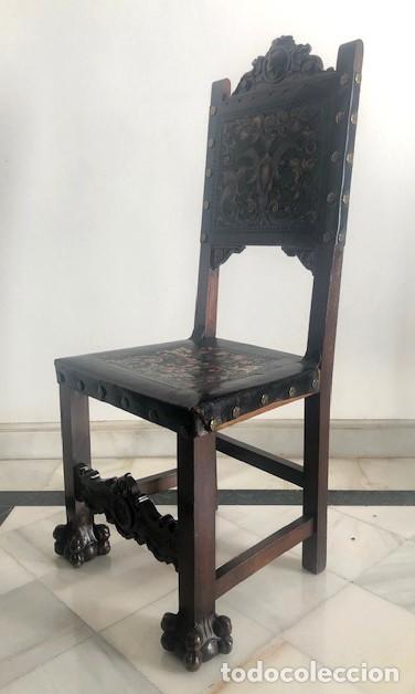 Antig&uuml;edades: Seis sillas estilo renacimiento - Foto 3