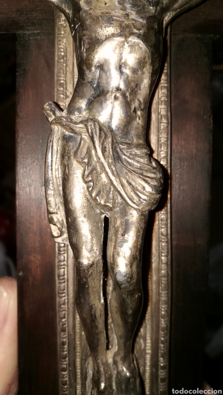Antig&uuml;edades: CRUCIFIJO BRONCE PLATEADO - Foto 5