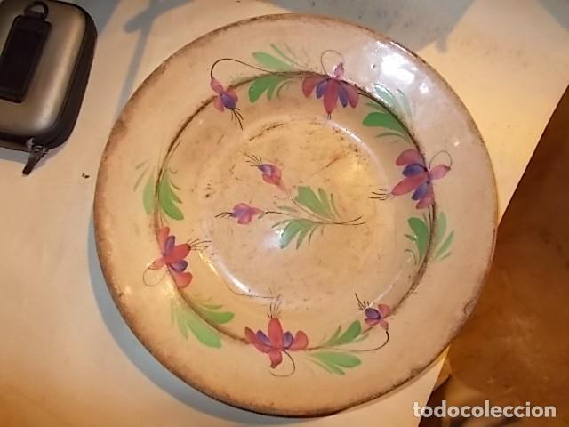 Antig&uuml;edades: antiguo plato de flores sin catalogar - Foto 1