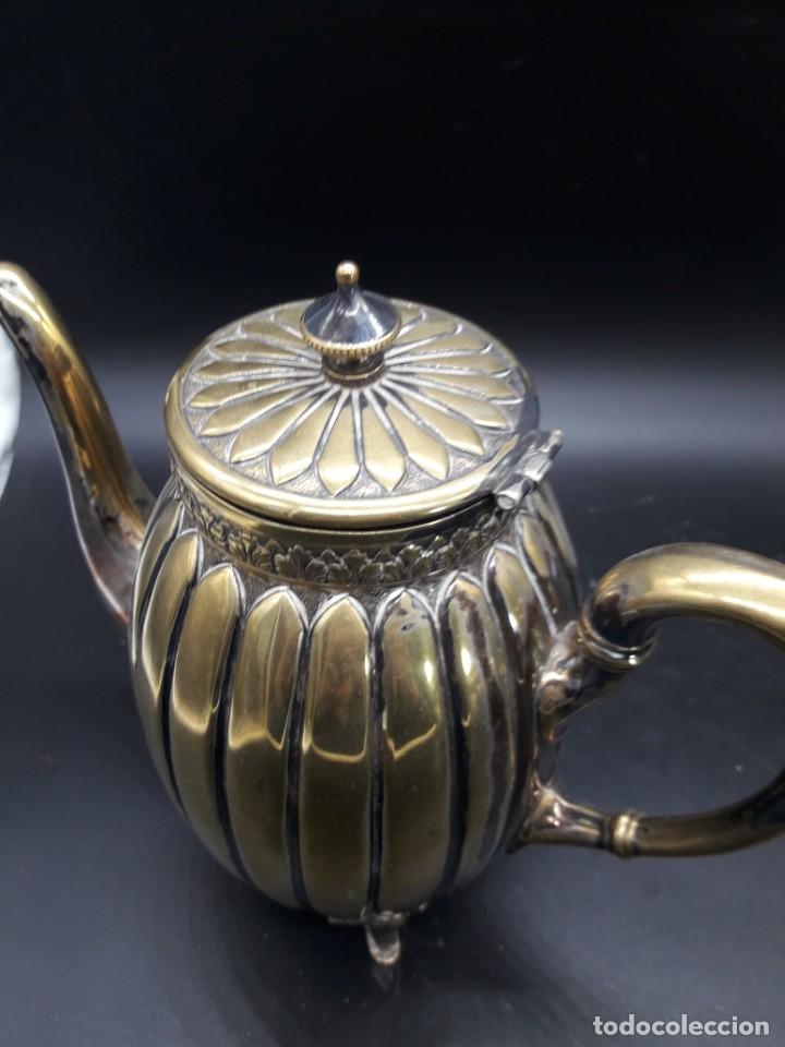 Antig&uuml;edades: Juego de caf&eacute; metal - Foto 3