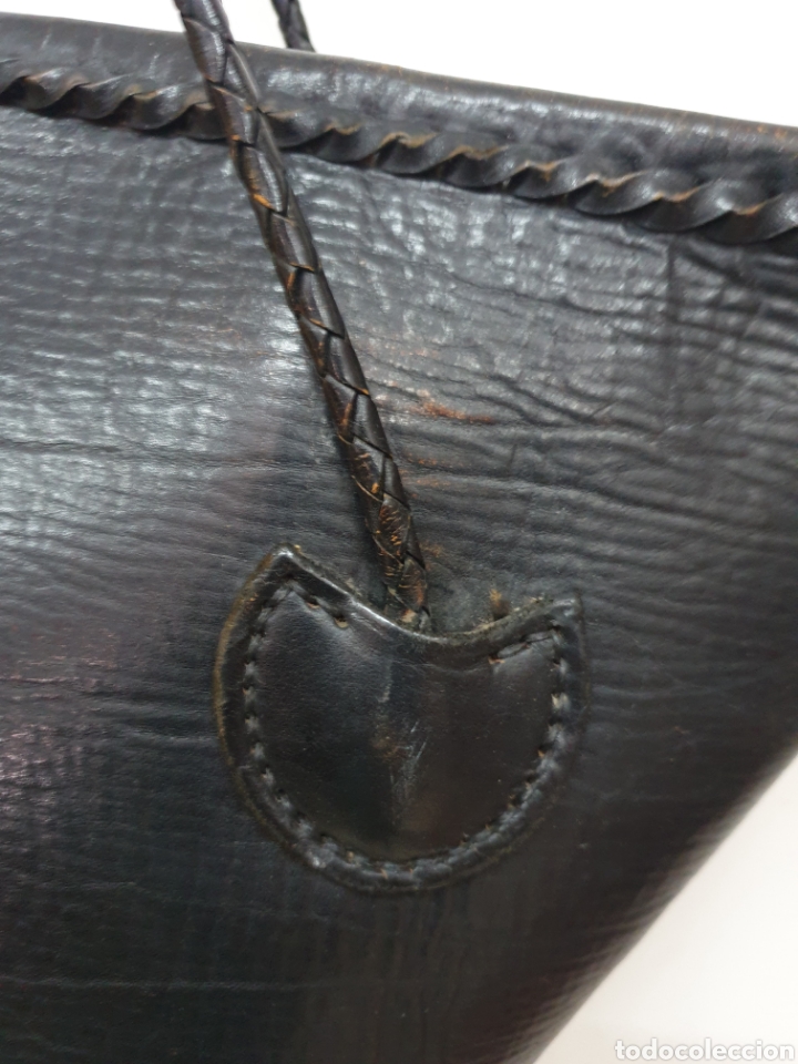 Antig&uuml;edades: Bolso de cuero - Foto 8