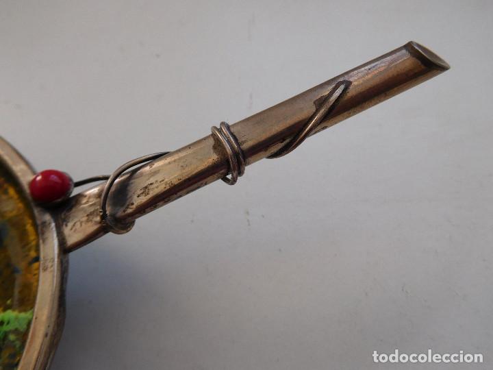 Antig&uuml;edades: Palmatoria de plata y esmalte a&ntilde;os 70 - Foto 2