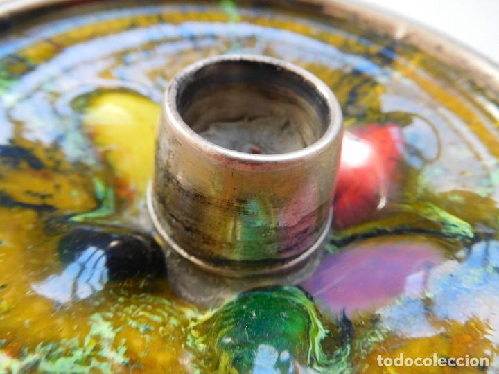 Antig&uuml;edades: Palmatoria de plata y esmalte a&ntilde;os 70 - Foto 8
