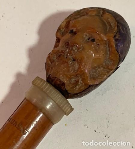 Antig&uuml;edades: Bast&oacute;n de malaca con pu&ntilde;o de semilla de tagua. - Foto 5