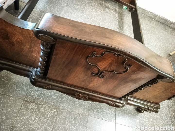 Antig&uuml;edades: Cama de Nogal con columnas salom&oacute;nicas - Foto 5