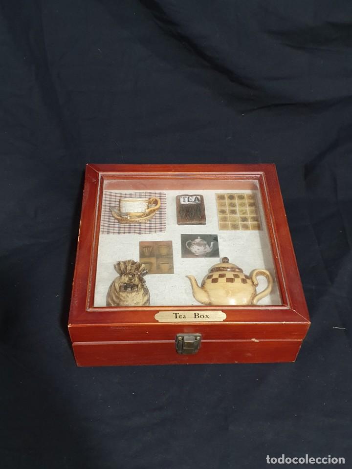 Antig&uuml;edades: CAJA GUARDA MANZANILLAS Y TE - Foto 1