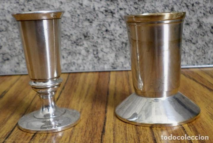 Antig&uuml;edades: 2 copas metal plateado - Foto 1