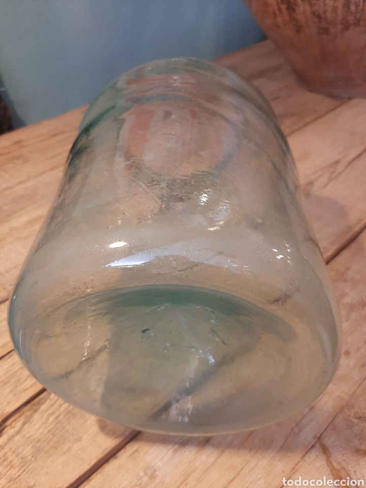 Antig&uuml;edades: Tarro grande cristal soplado centenario - Foto 5