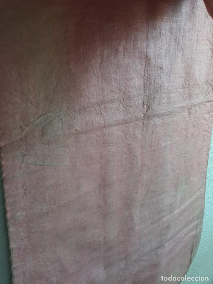 Antig&uuml;edades: CASULLA DE SEDA DAMASQUINADA - ESTOLA, MAN&Iacute;PULO Y C&Iacute;NGULO - SIGLO XIX - Foto 9