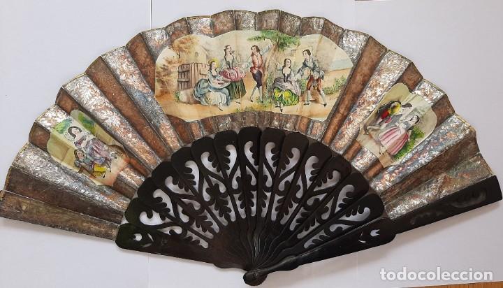 Antig&uuml;edades: Original abanico s. XIX - Foto 5