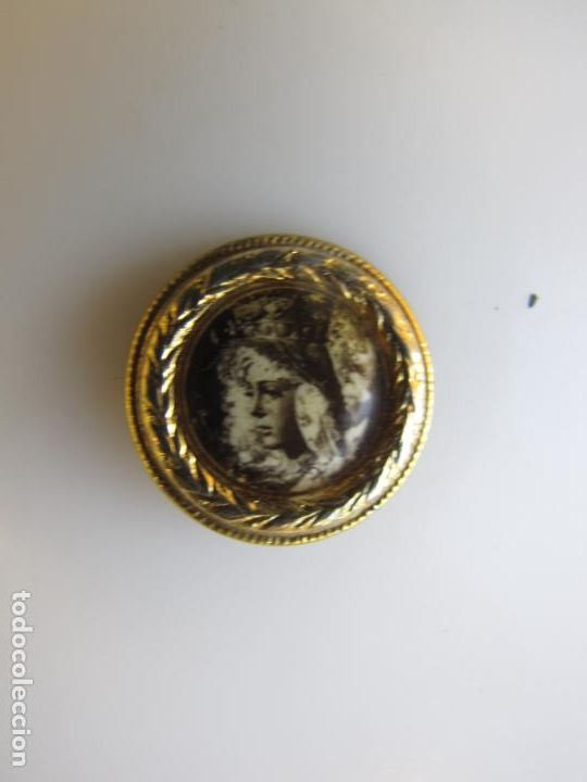 Antig&uuml;edades: 2- Broche virgen de la esperanza. Ba&ntilde;o oro - Foto 2