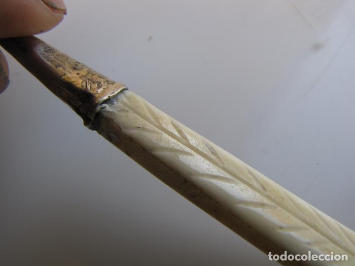 Antig&uuml;edades: 2- Sonajero de plata y hueso - Foto 7