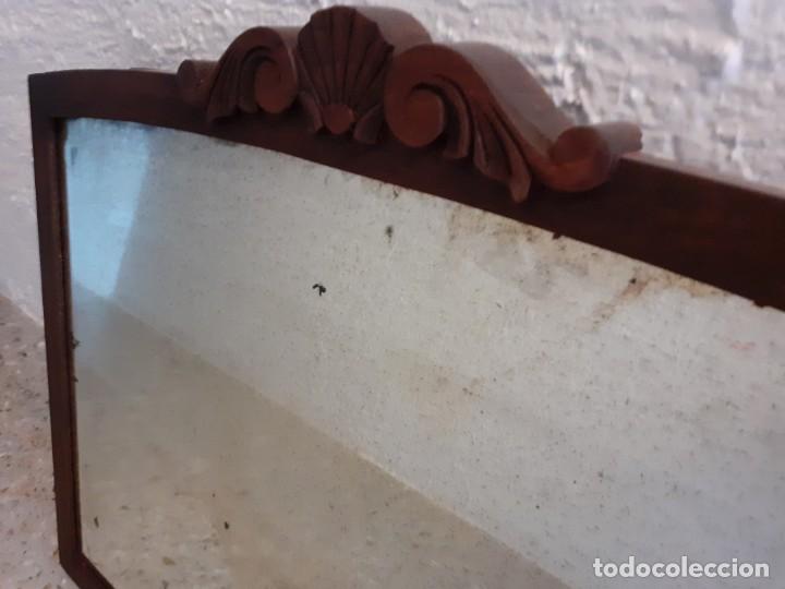 Antig&uuml;edades: Espejo antiguo marco nogal - Foto 2