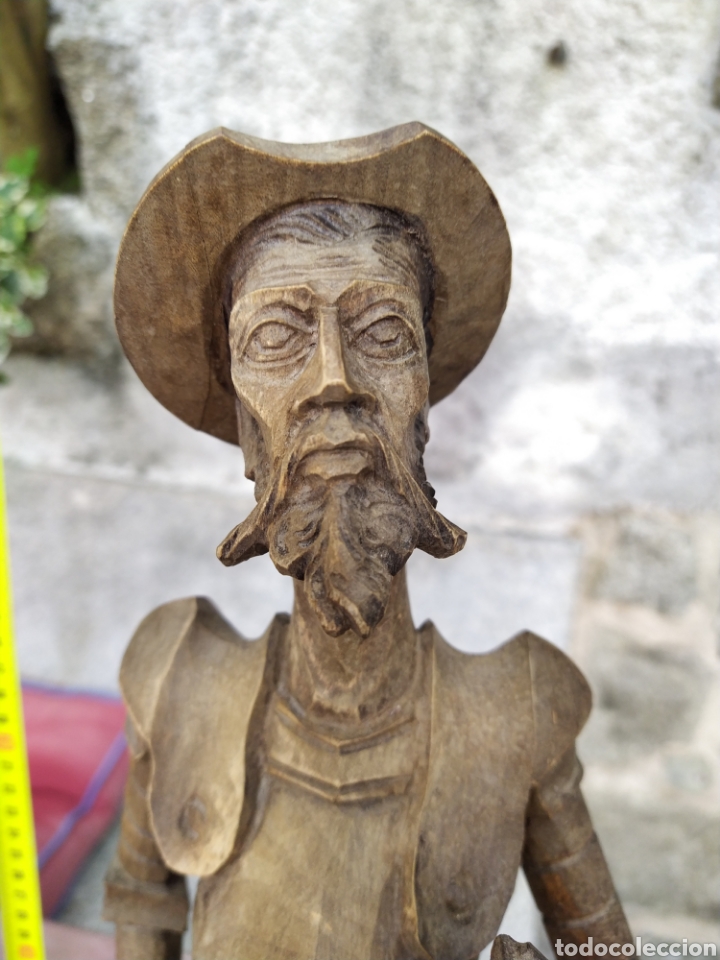 Antig&uuml;edades: Quijote madera tallada - Foto 2
