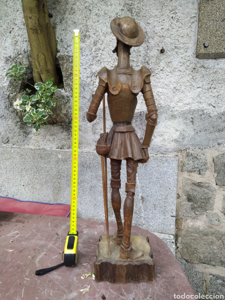 Antig&uuml;edades: Quijote madera tallada - Foto 3