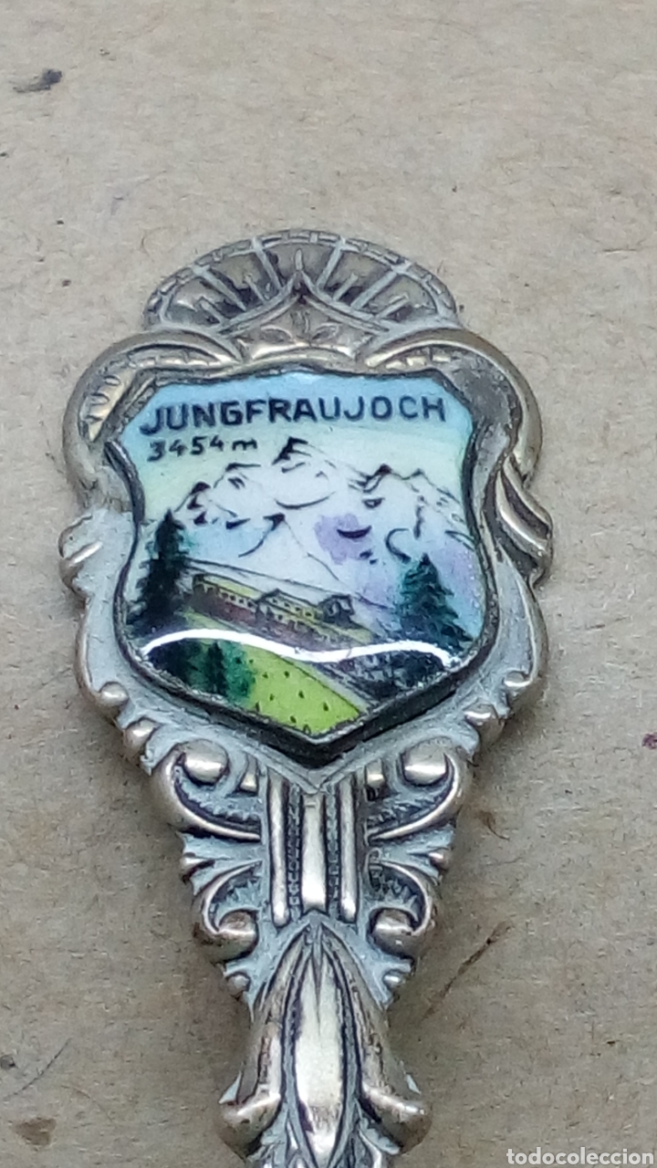 Antig&uuml;edades: Cuchara de plata Jungfraujoch - Foto 2