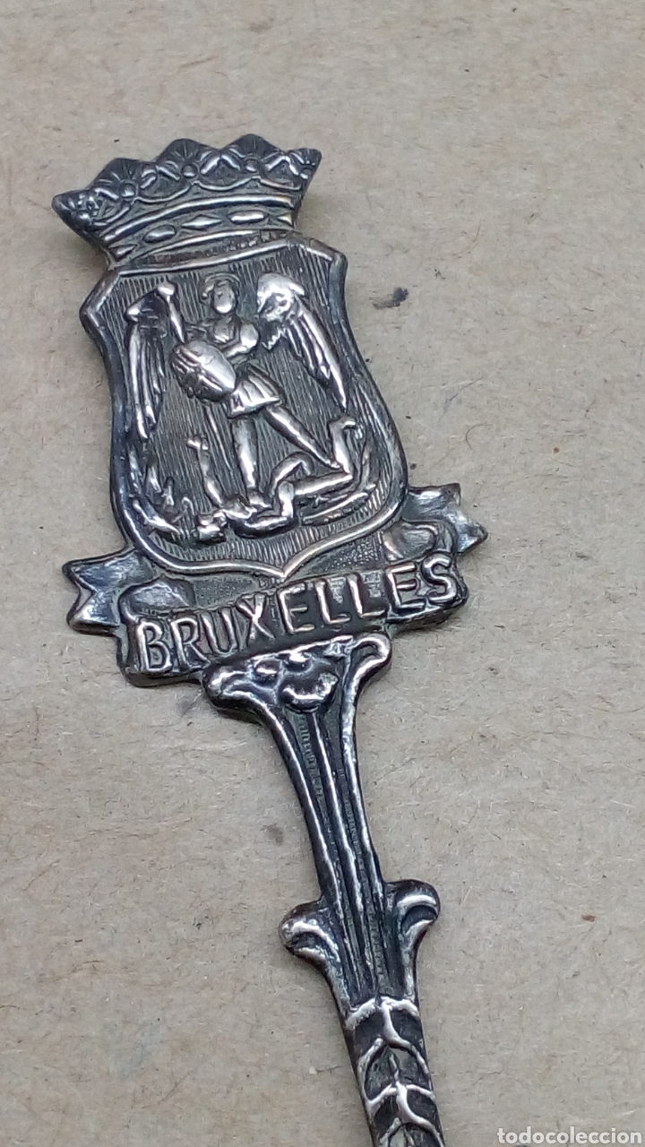 Antig&uuml;edades: Cuchara de plata Bruxelles - Foto 2