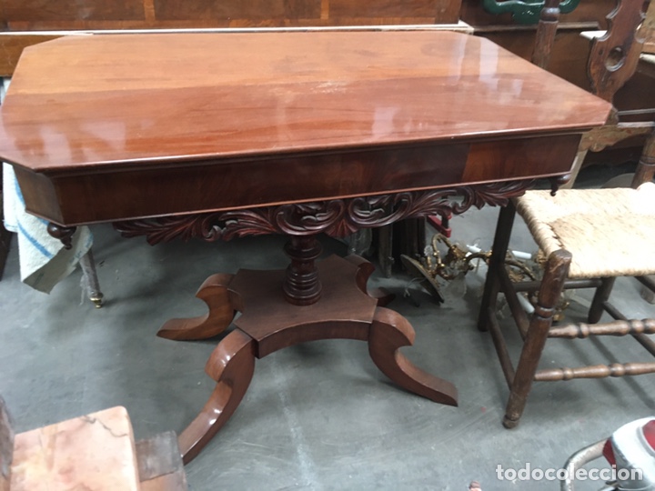 Antig&uuml;edades: Mesa caoba centro - Foto 2