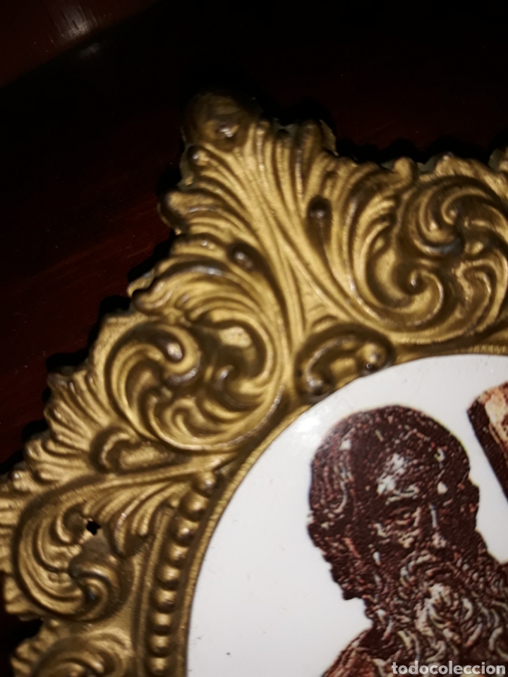 Antig&uuml;edades: Porcelana esmaltado con marco - Foto 3