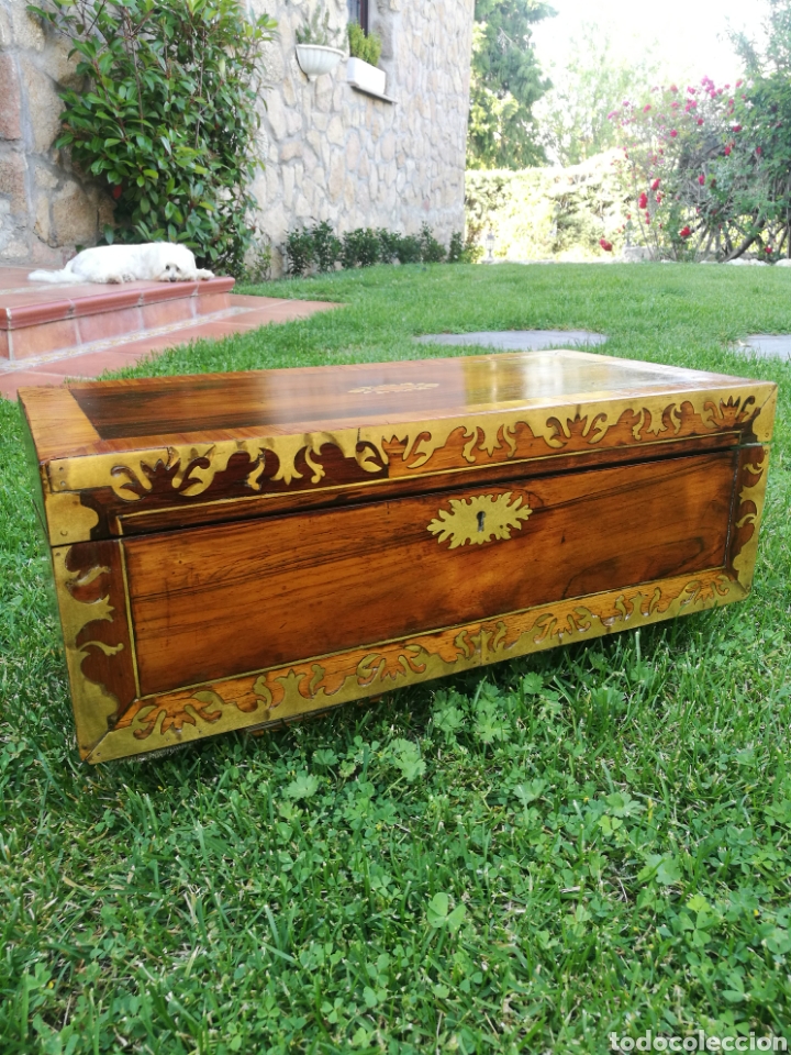 Antig&uuml;edades: Caja escritorio siglo XIX - Foto 1