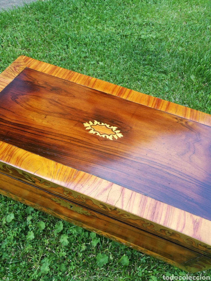 Antig&uuml;edades: Caja escritorio siglo XIX - Foto 4