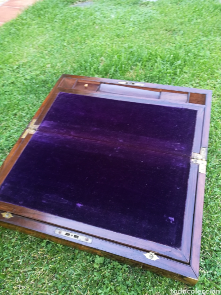 Antig&uuml;edades: Caja escritorio siglo XIX - Foto 8