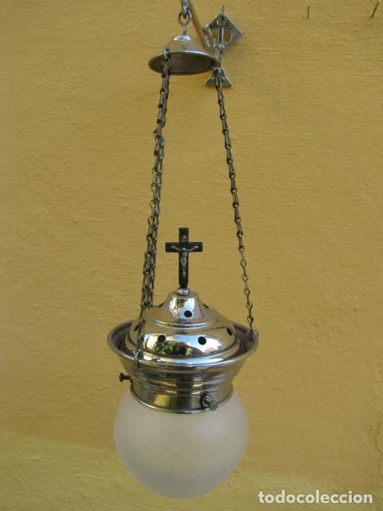 Antig&uuml;edades: 5- L&aacute;mpara botiva. Esta&ntilde;o. Modernista - Foto 5