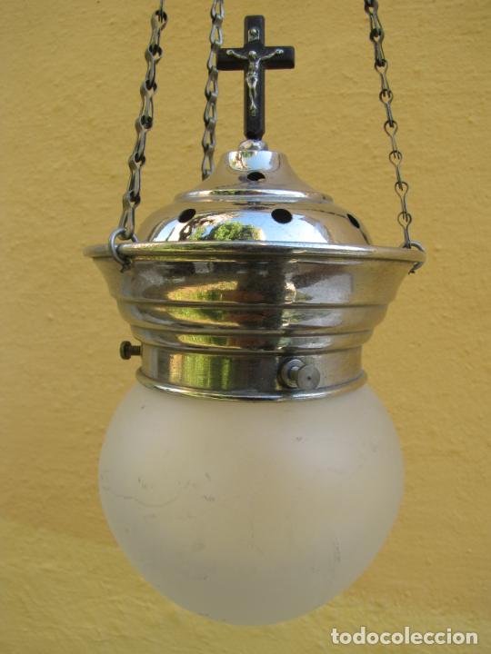 Antig&uuml;edades: 5- L&aacute;mpara botiva. Esta&ntilde;o. Modernista - Foto 7