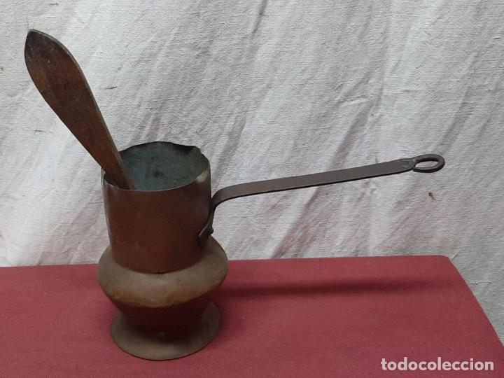 Antig&uuml;edades: CHOCOLATERA COBRE...XIX - Foto 1