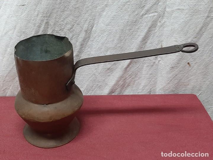 Antig&uuml;edades: CHOCOLATERA COBRE...XIX - Foto 2