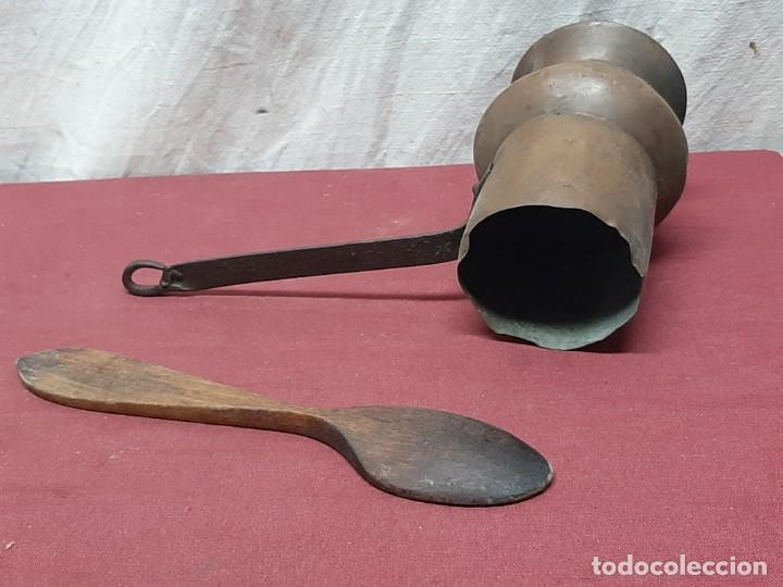 Antig&uuml;edades: CHOCOLATERA COBRE...XIX - Foto 5