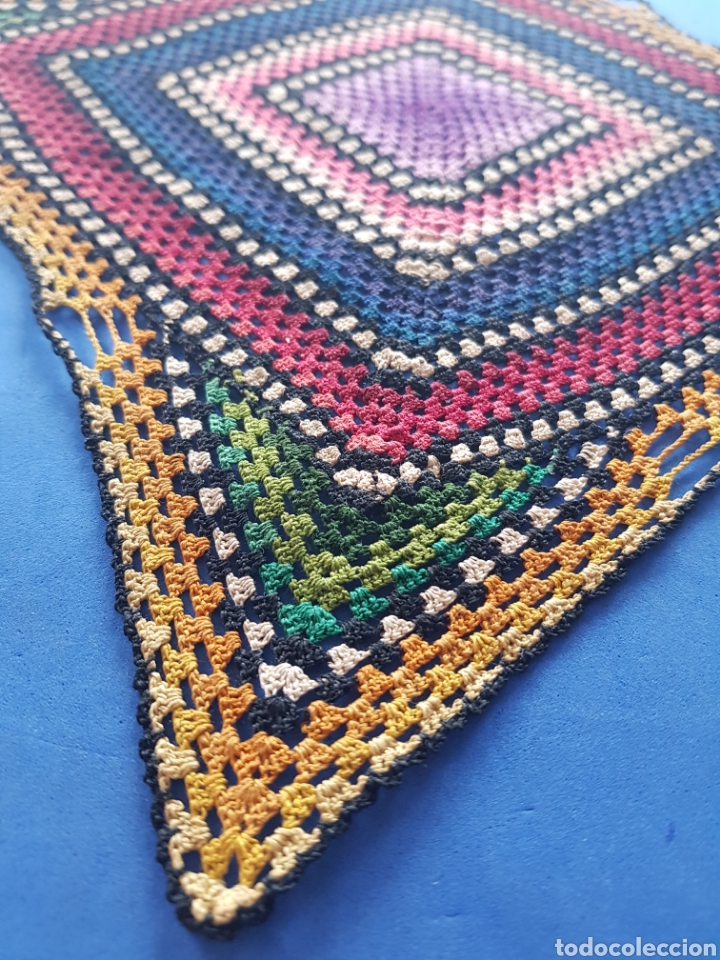 Antig&uuml;edades: Tapete de Ganchillo Multicolor - Foto 2