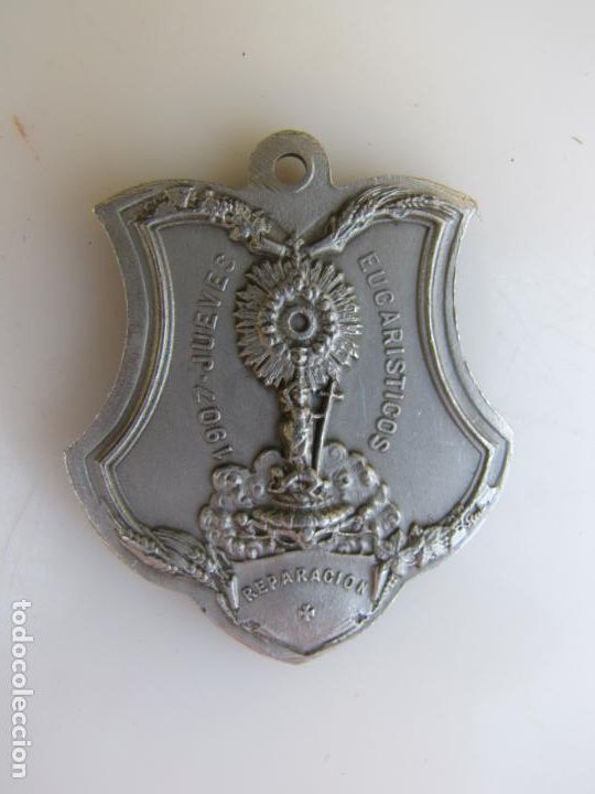 Antig&uuml;edades: 2- Medalla jueves eucar&iacute;sticos 1907 - Foto 1