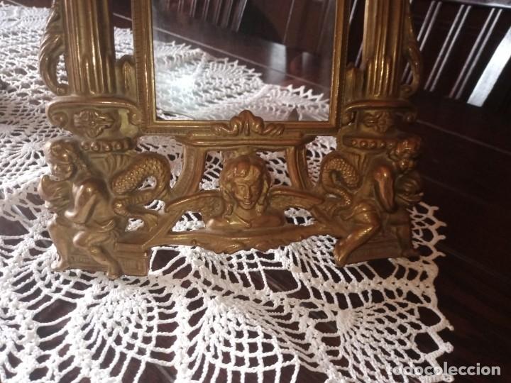 Antig&uuml;edades: Marco fotos bronce querubines - Foto 4