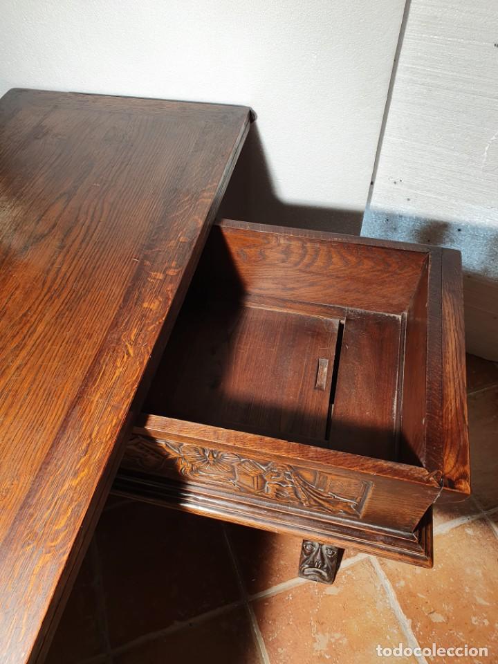 Antig&uuml;edades: ANTIGUA MESA LIBRO ABATIBLE S.XVIII - Foto 3