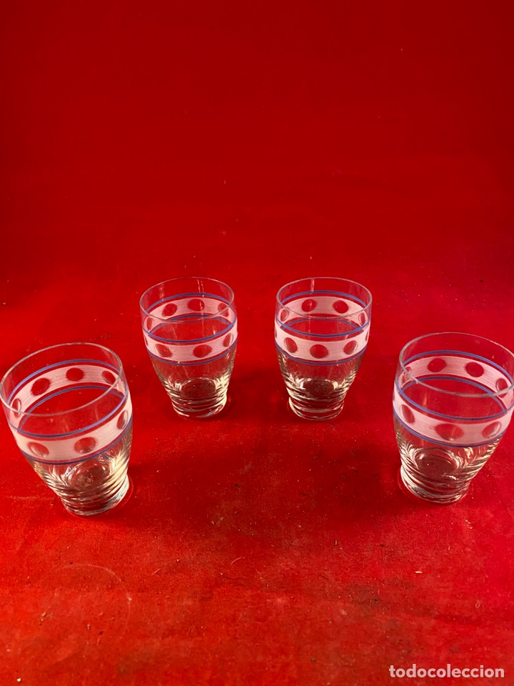 Antig&uuml;edades: 4 vasitos chupito Cristal - Foto 1