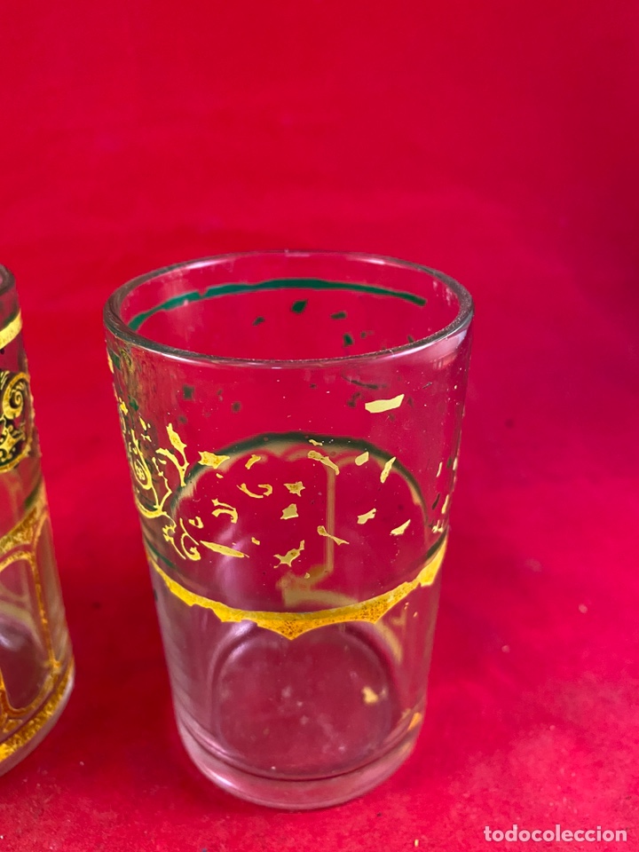 Antig&uuml;edades: 4 vasos cristal decorativos - Foto 3