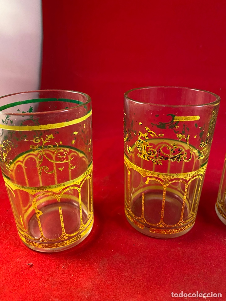 Antig&uuml;edades: 4 vasos cristal decorativos - Foto 5