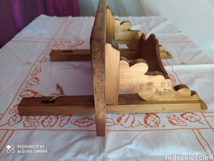 Antig&uuml;edades: Estanter&iacute;a de madera 40x17x45 - Foto 3