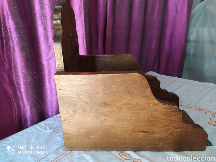 Antig&uuml;edades: Recogedor de madera gruesa - Foto 2