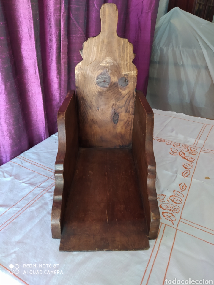 Antig&uuml;edades: Recogedor de madera gruesa - Foto 1
