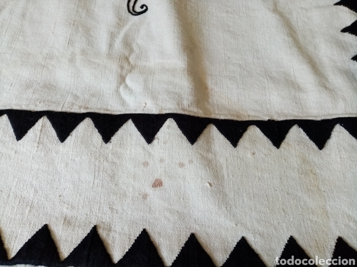 Antig&uuml;edades: Alfombra de lino antiguo - Foto 8